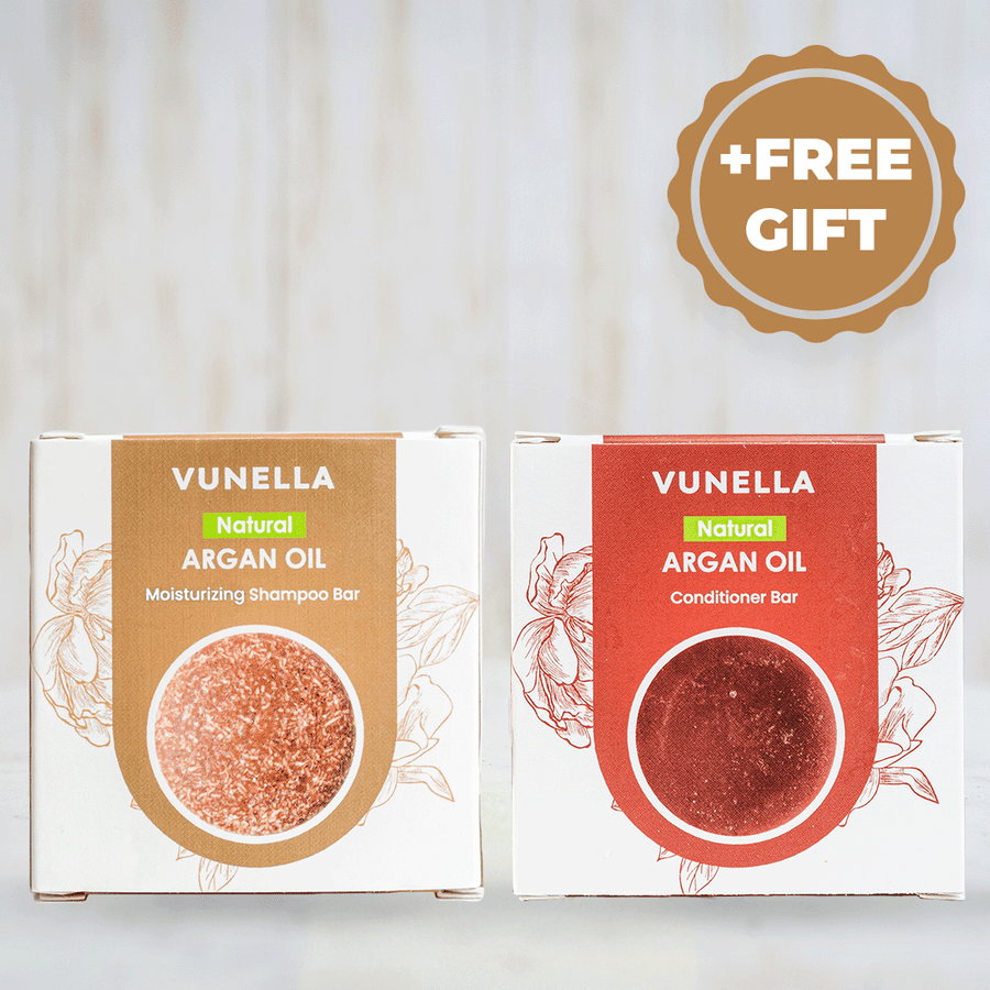 Argan Oil Shampoo & Conditioner Combo + FREE Thickening Bar