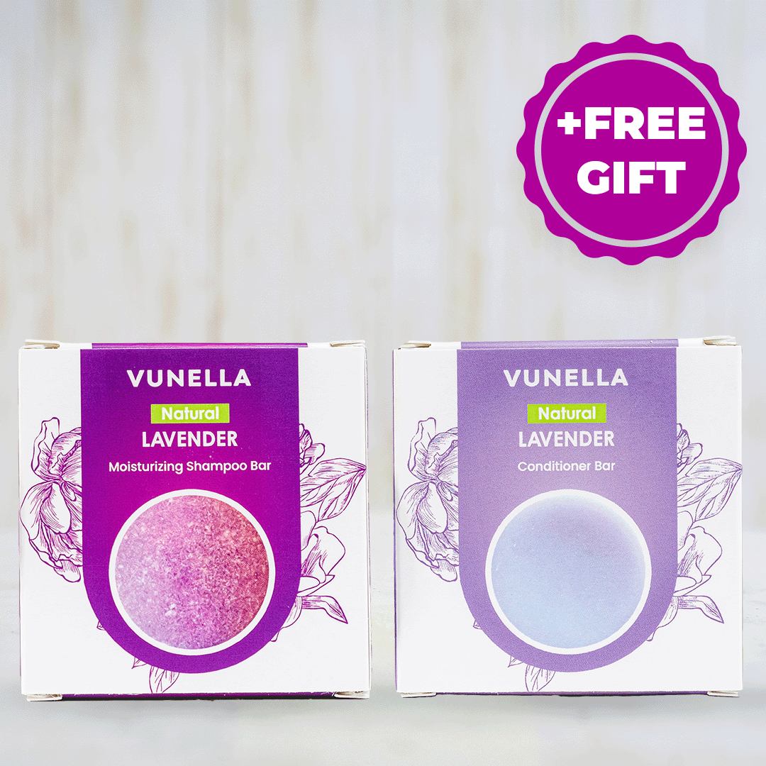 Lavender Shampoo & Conditioner Combo + FREE Thickening Bar Vunella
